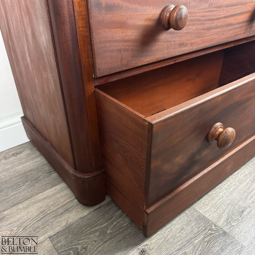Victorian Mahogany Five Drawer Chest of Drawers-Belton & Bumble