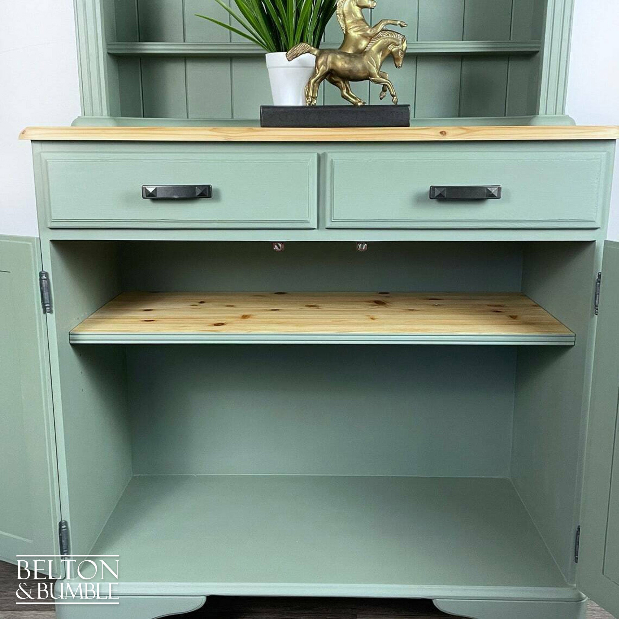 duck egg blue welsh dresser SOLD Solid Hardwood Welsh Dresser, Top and Bottom, Complete Unit, Can Be Customised to Any Colour Belgrave Blue Rustoleum