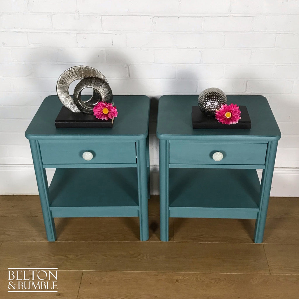 Bedside Drawers Set in Duck Egg Blue-Belton & Bumble