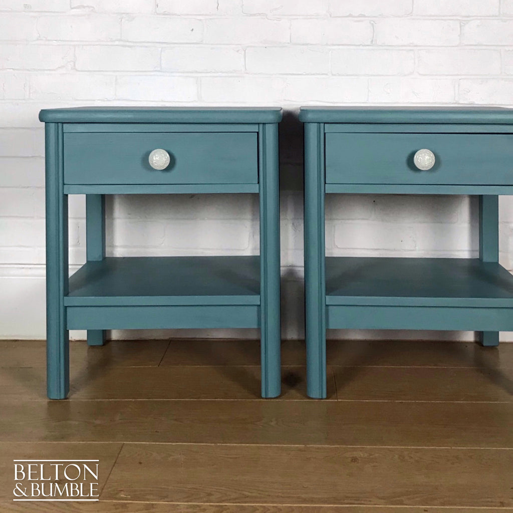Bedside Drawers Set in Duck Egg Blue-Belton & Bumble