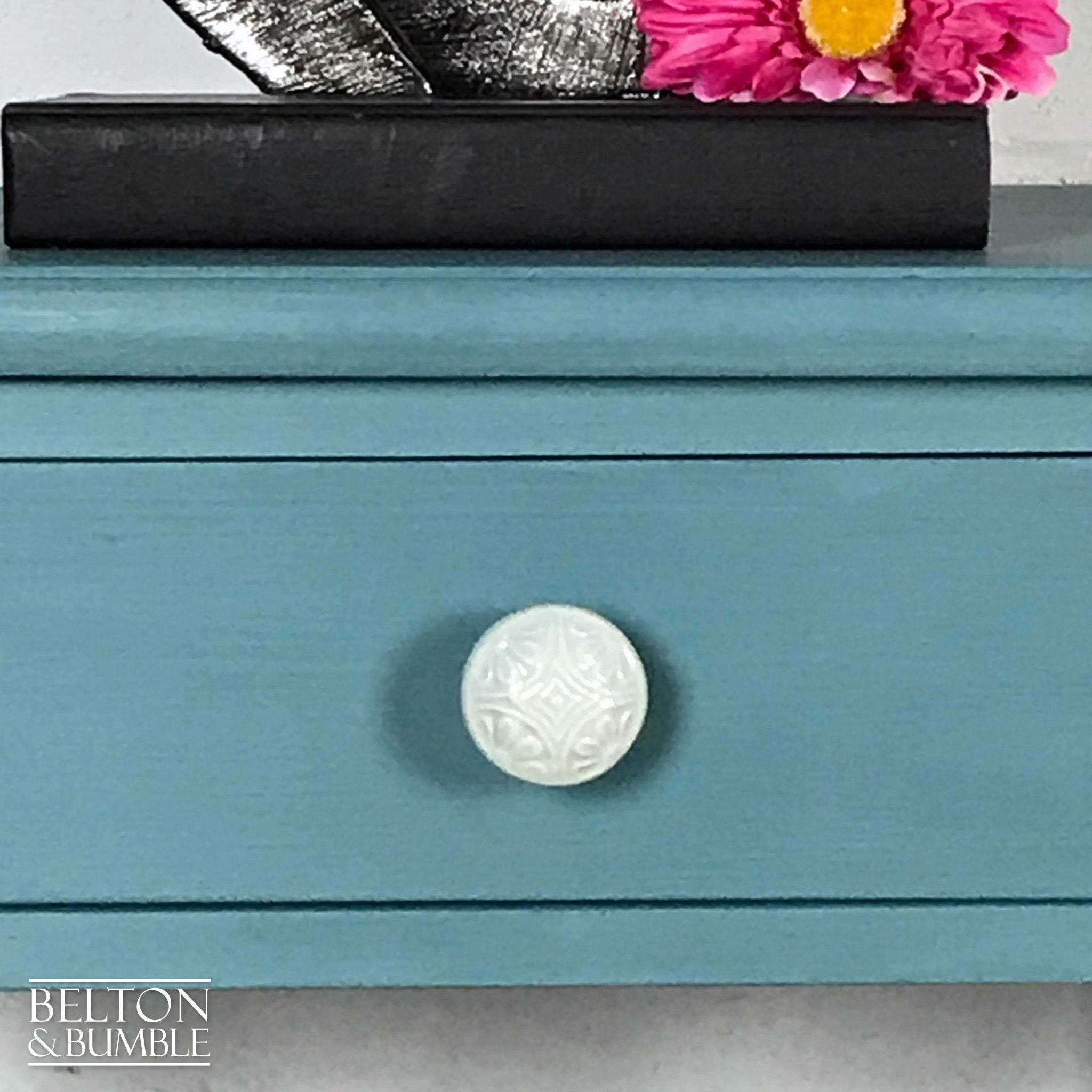 Bedside Drawers Set in Duck Egg Blue-Belton & Bumble