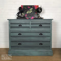 Duck Egg and Black Chest of Drawers-Belton & Bumble