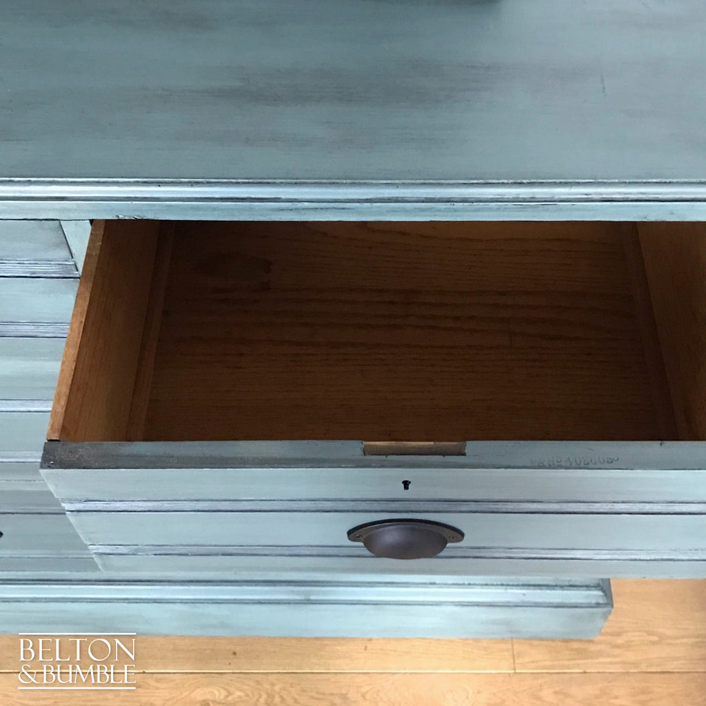 Duck Egg and Black Chest of Drawers-Belton & Bumble