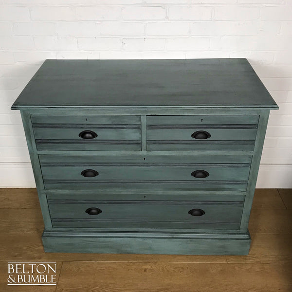 Duck Egg and Black Chest of Drawers-Belton & Butler