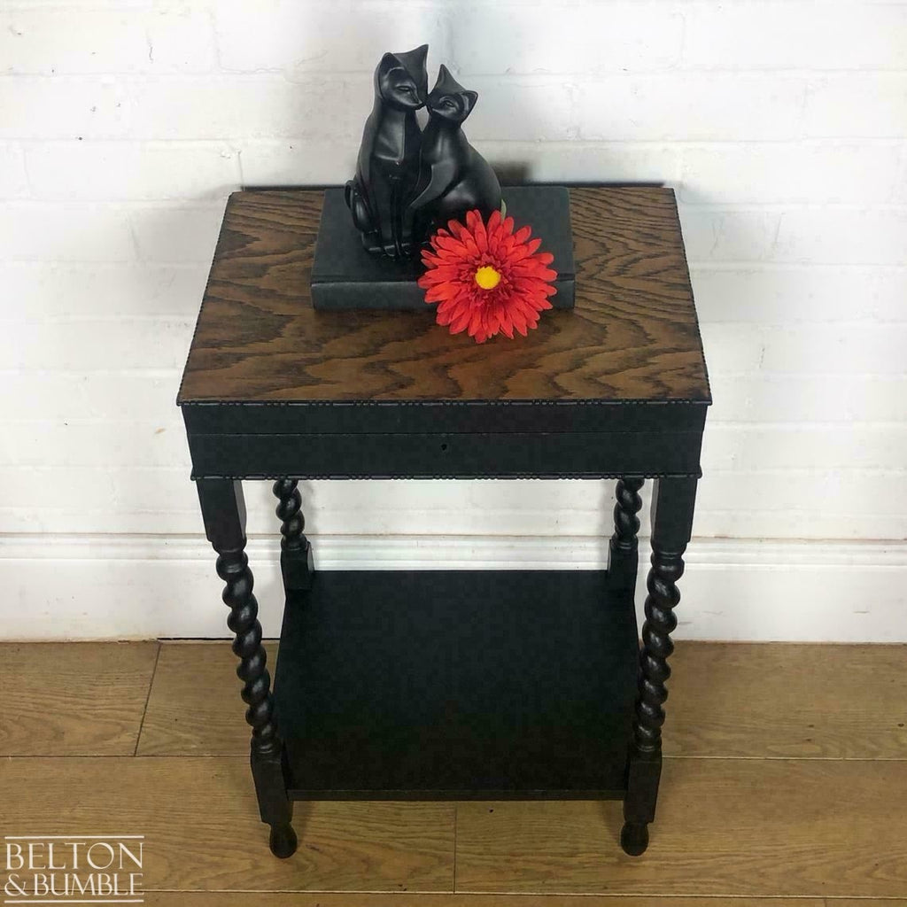 Tiger Oak Side Table with Storage-Belton & Bumble