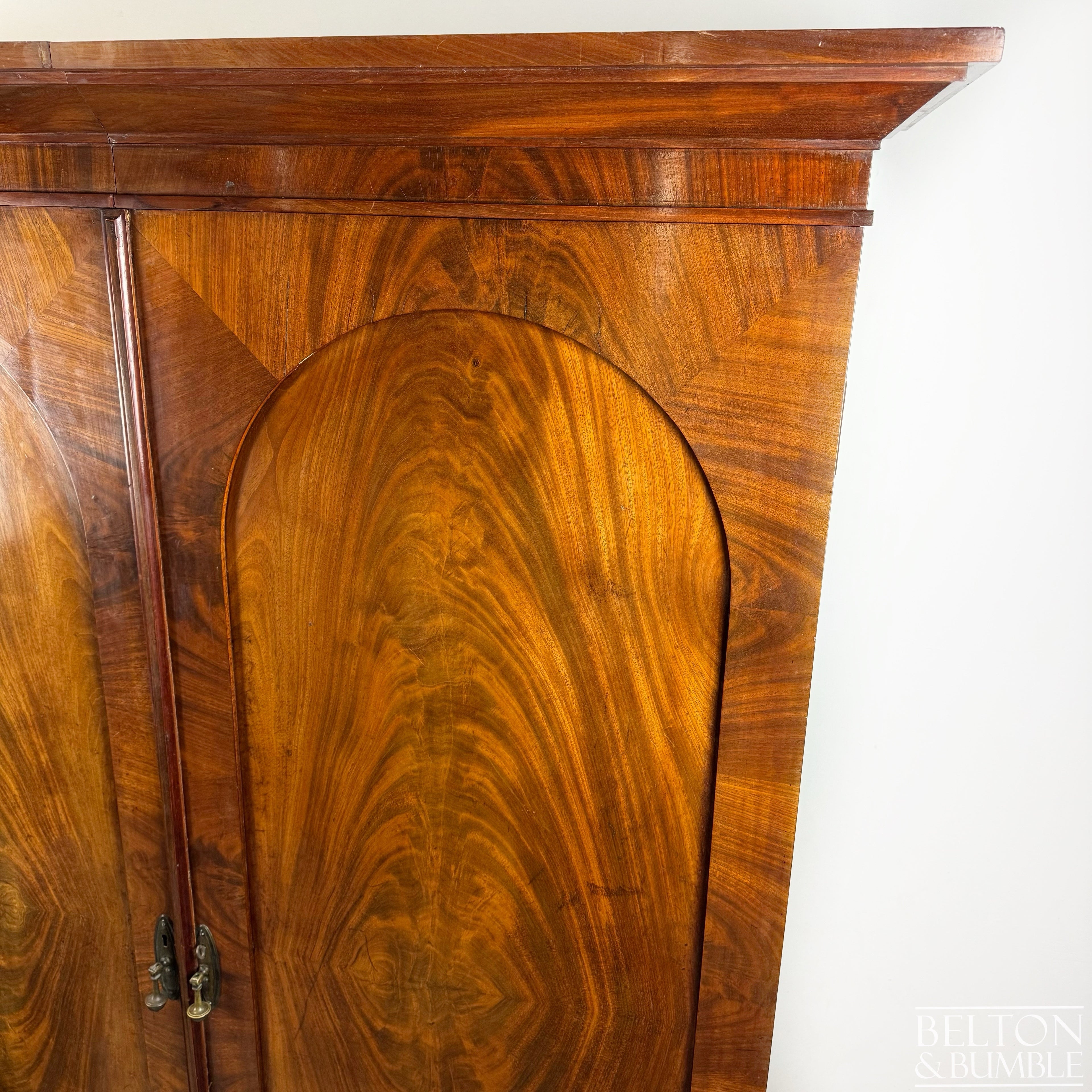 Vintage Walnut Double Door Armoire Wardrobe-Wardrobe-Belton & Bumble