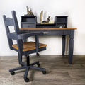 Vintage Pine Computer Office Desk and Chair-Belton & Bumble