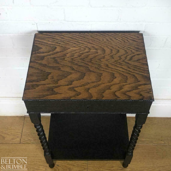 Tiger Oak Side Table with Storage-Belton & Butler
