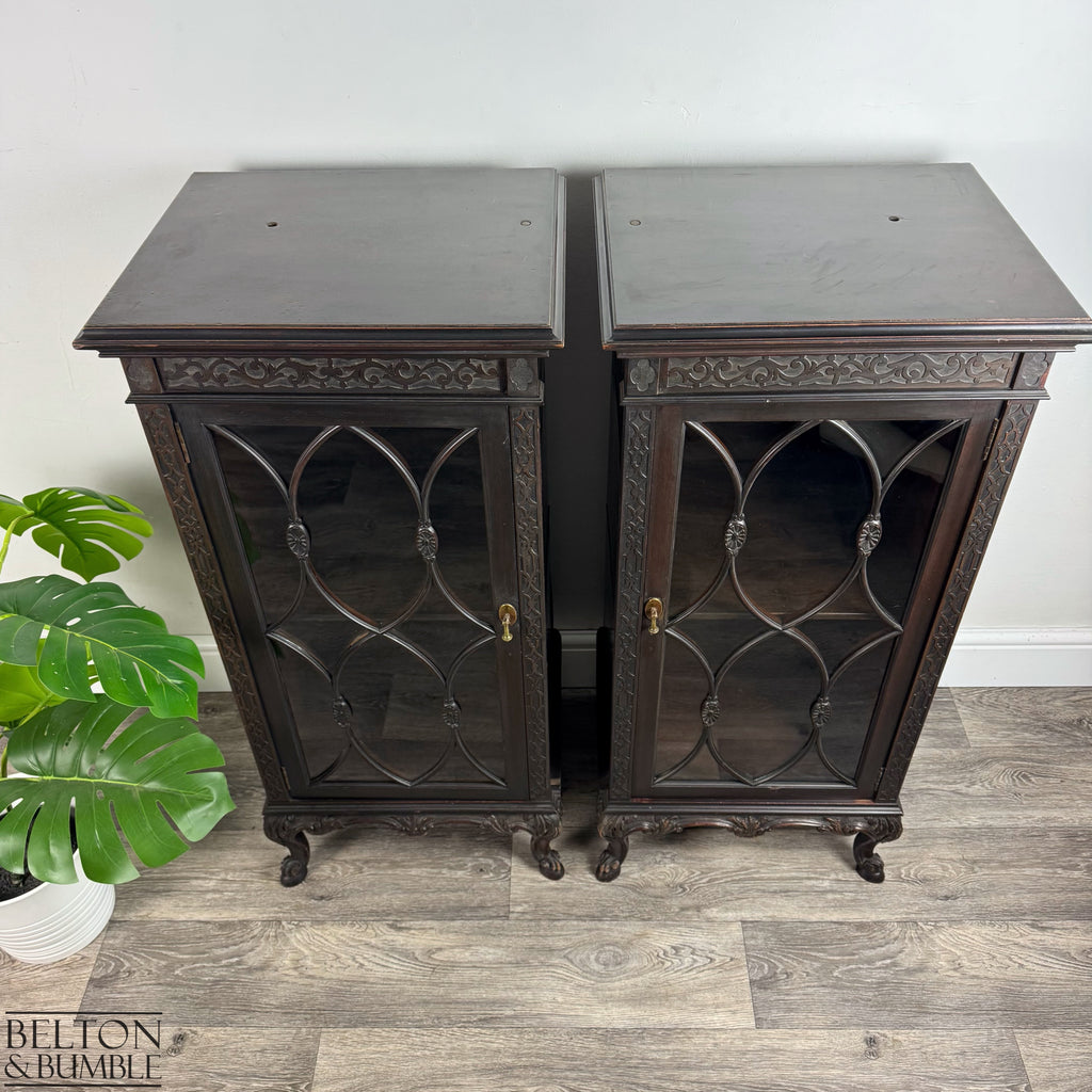 Pair of Tall Victorian Glass Cabinets-Belton & Bumble