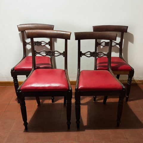 Set of Four Antique Dining Chairs – Ready for Custom Commission-Belton & Butler