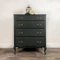 Four Drawer Chest of Drawers in Dark Green-Belton & Bumble
