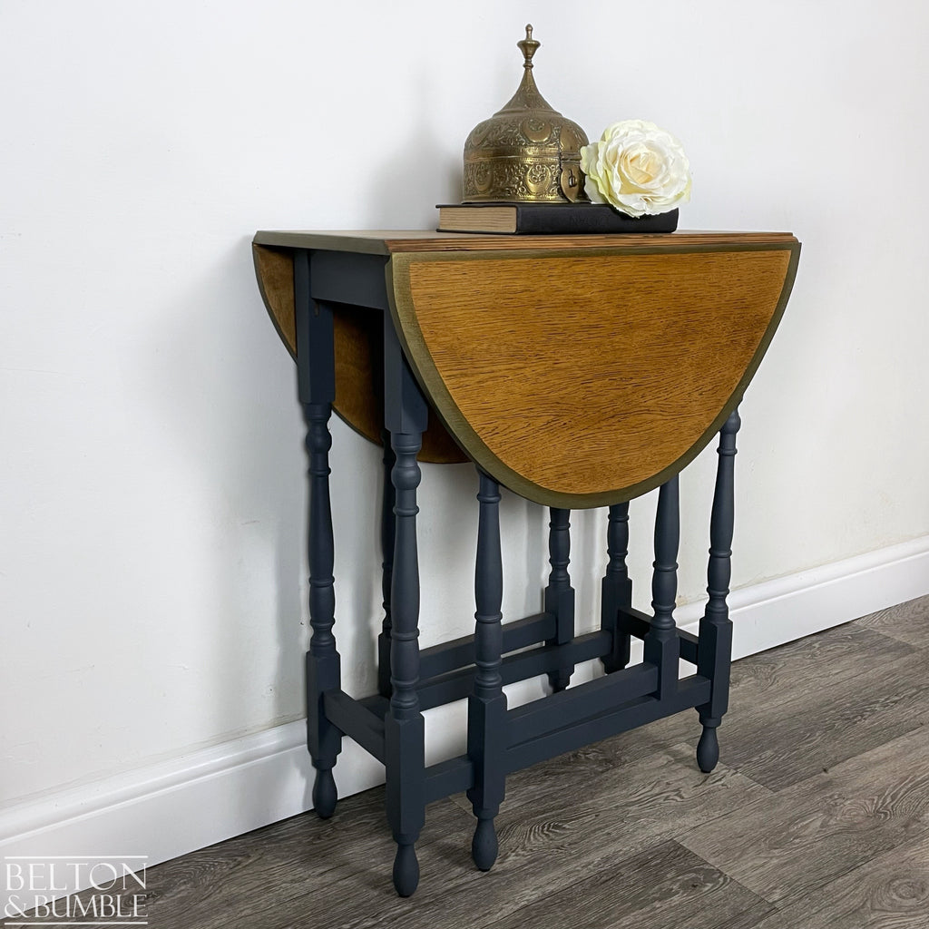 Gate Leg Drop Leaf Dining Table in Navy-Belton & Bumble