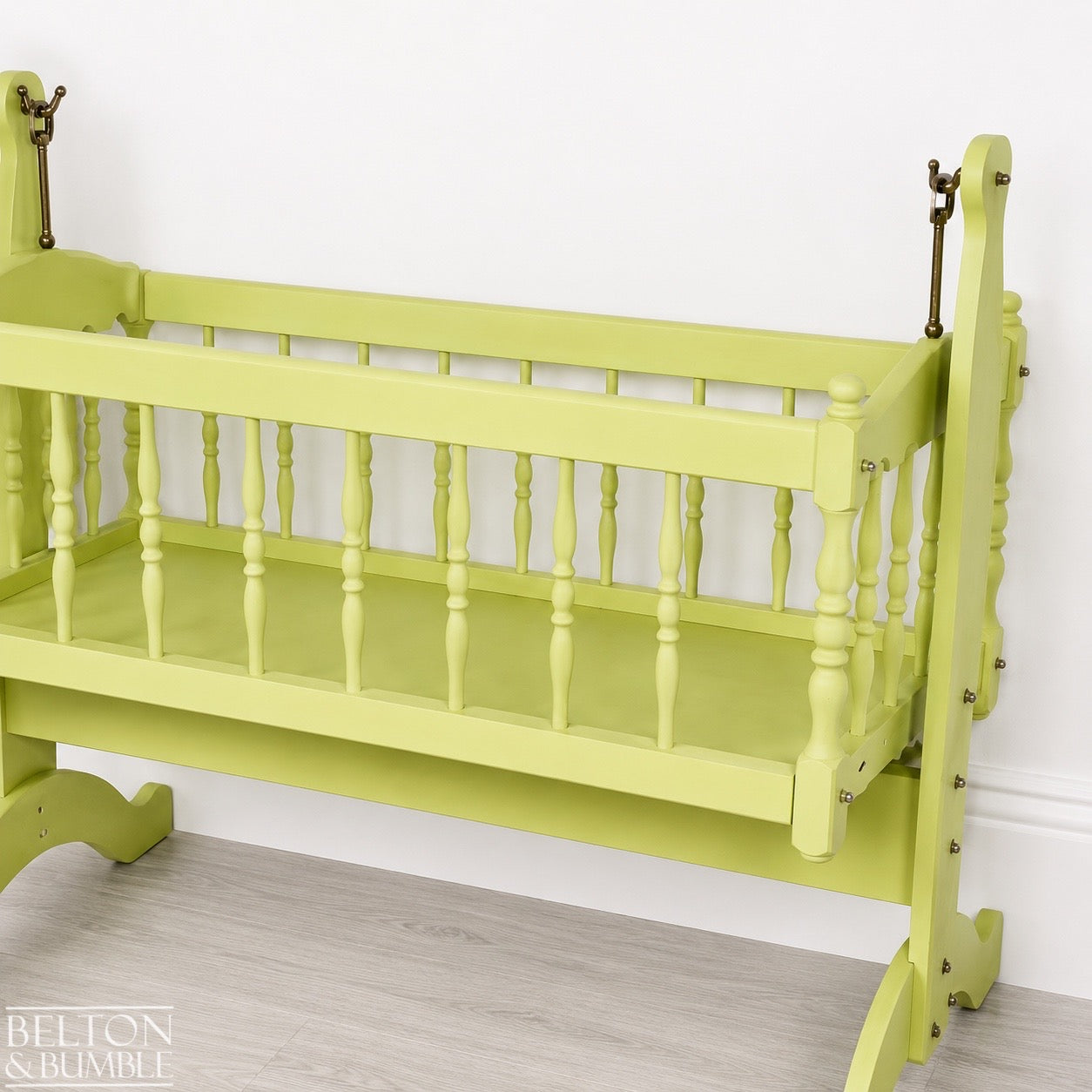 Swinging Crib in Citron Yellow for Dolls & Teddies