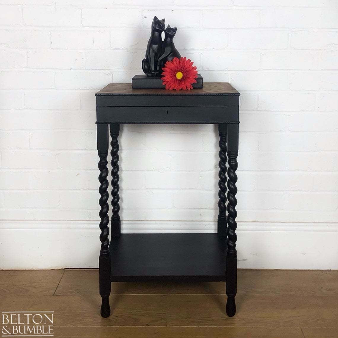 Tiger Oak Side Table with Storage-Belton & Bumble
