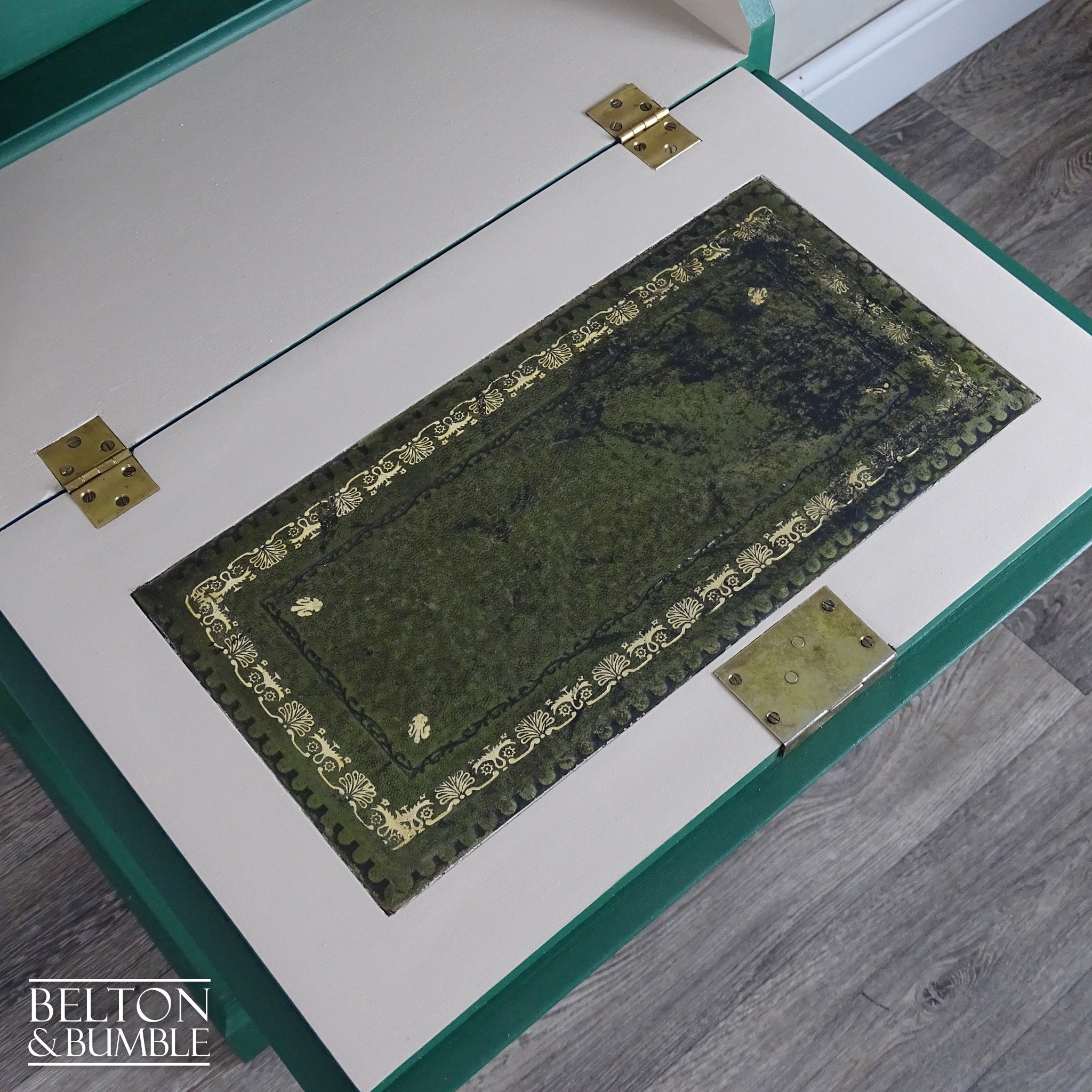 Petite Writing Desk Bureau in Green-Belton & Bumble