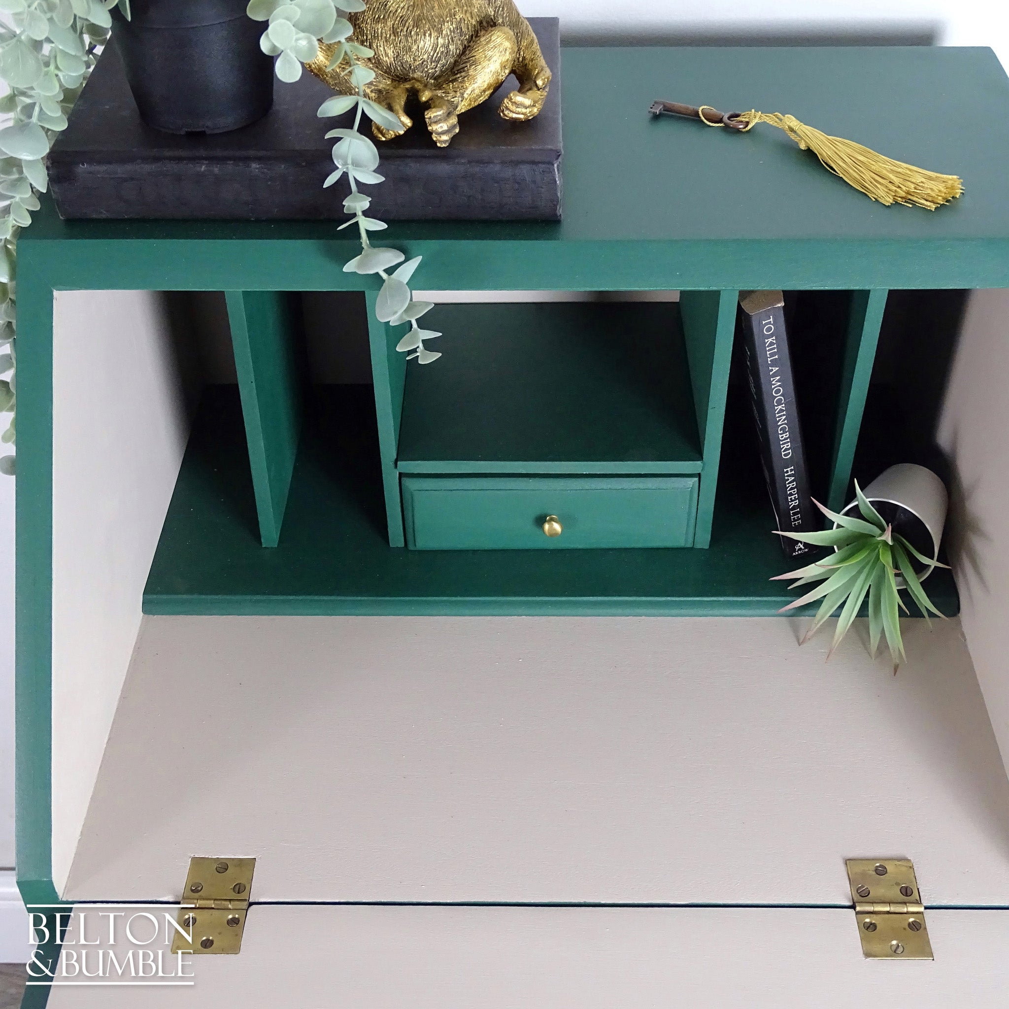 Petite Writing Desk Bureau in Green-Belton & Bumble