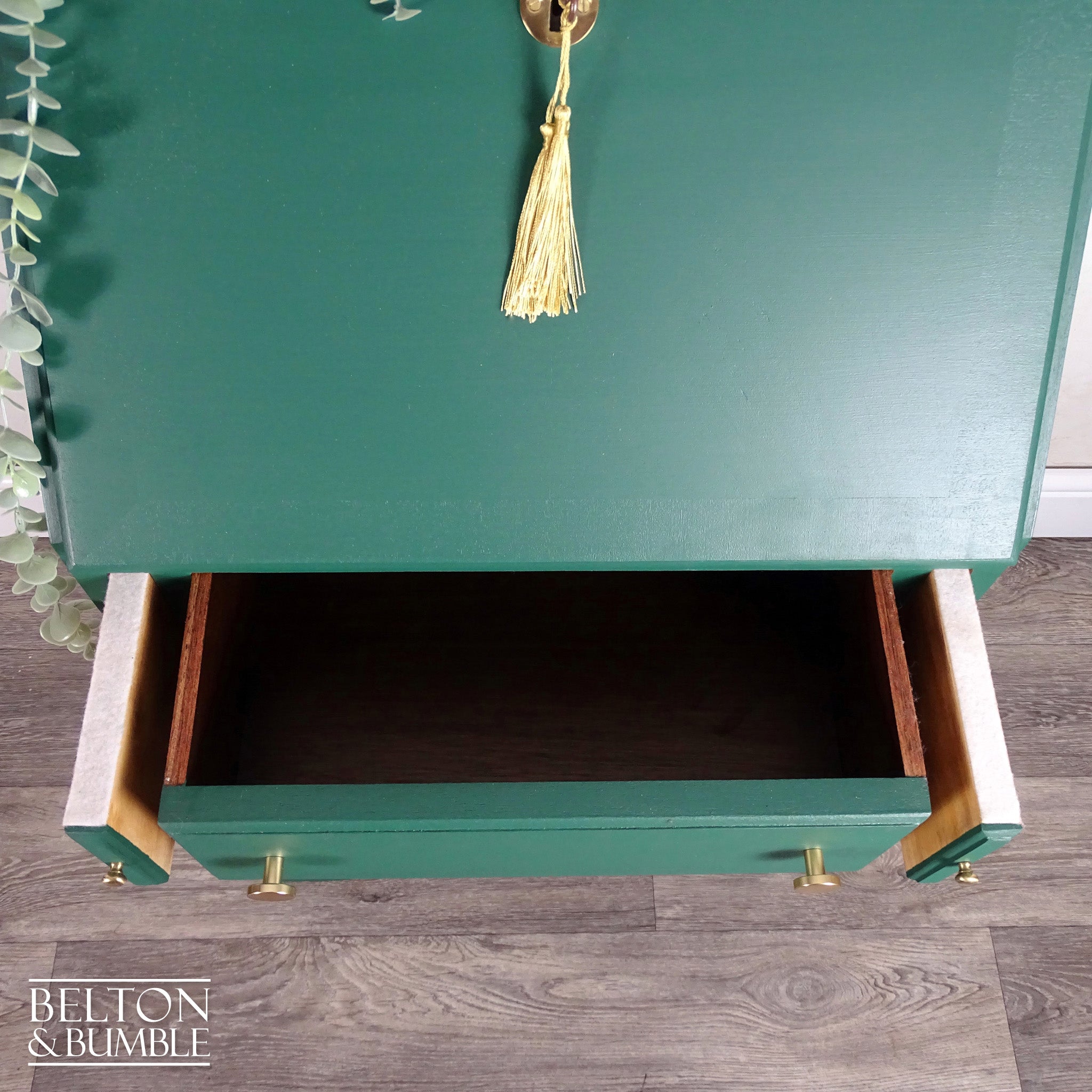Petite Writing Desk Bureau in Green-Belton & Bumble
