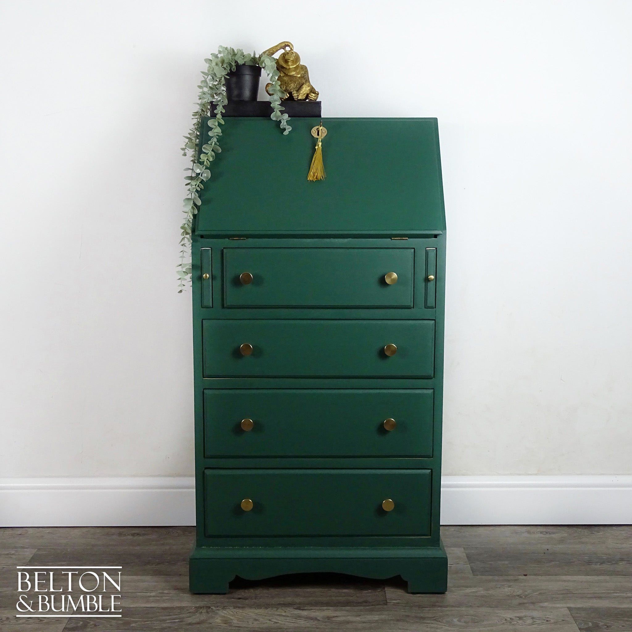 Petite Writing Desk Bureau in Green-Belton & Bumble