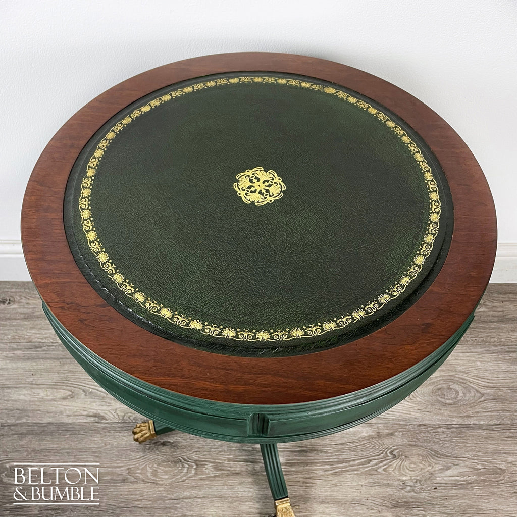 Drum Table in Green and Black-Belton & Bumble