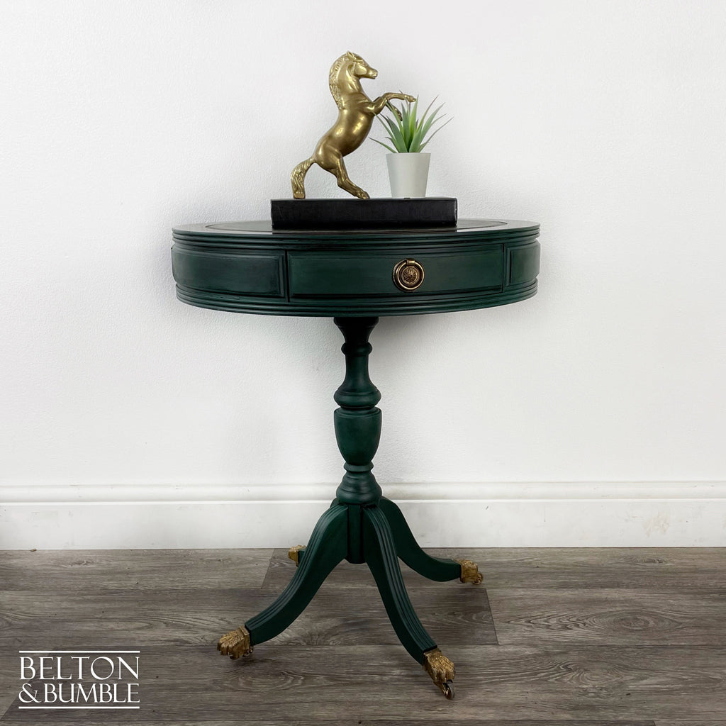 Drum Table in Green and Black-Belton & Bumble