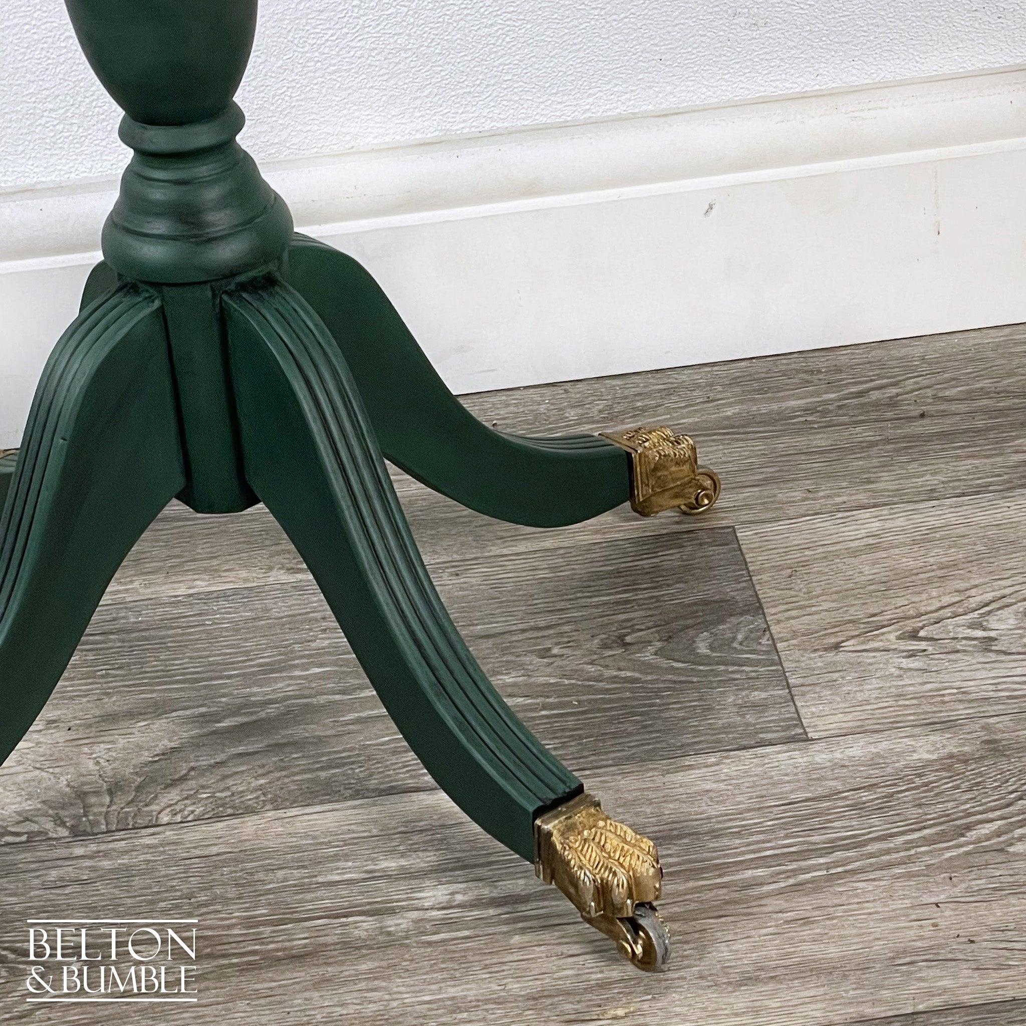 Drum Table in Green and Black-Belton & Bumble