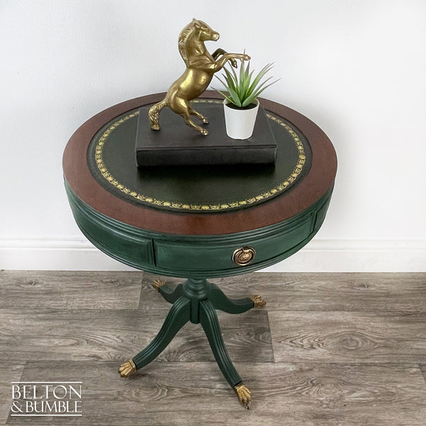 Drum Table in Green and Black-Belton & Butler