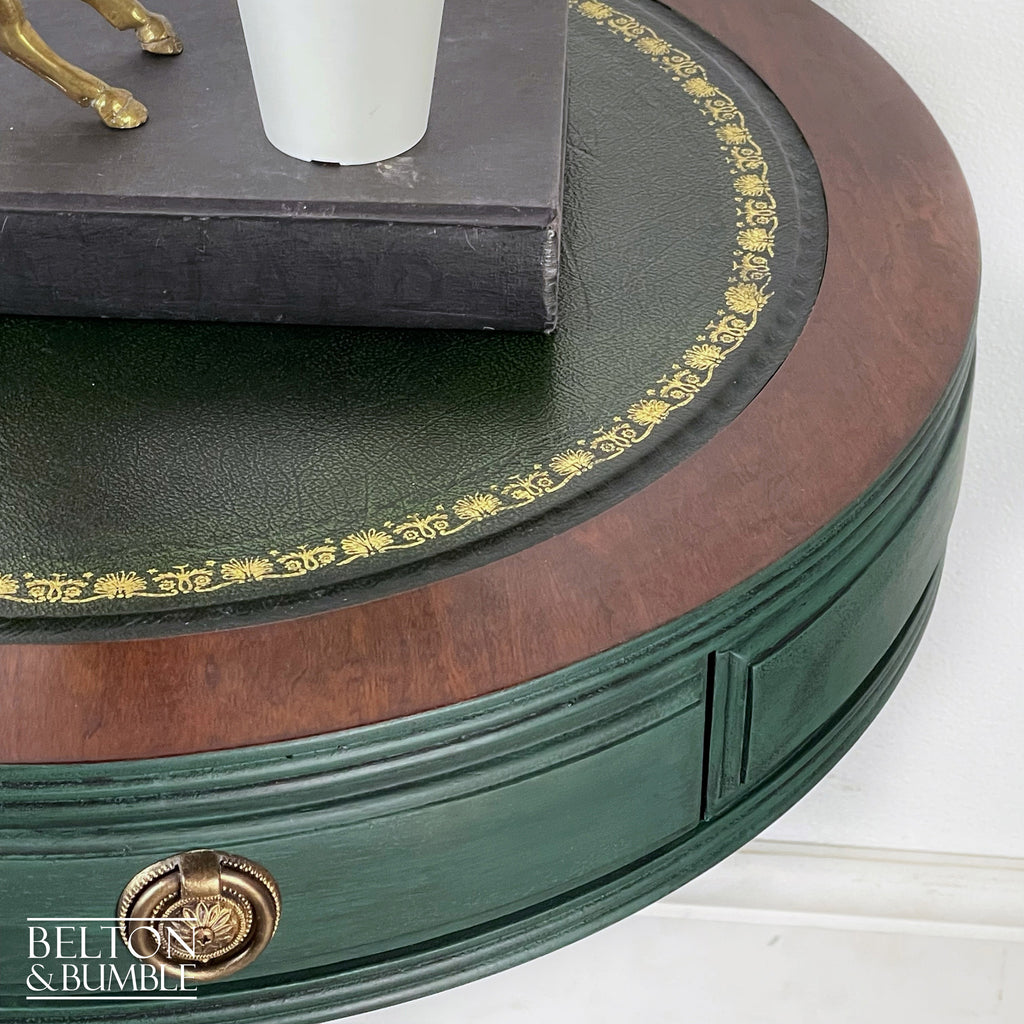 Drum Table in Green and Black-Belton & Bumble
