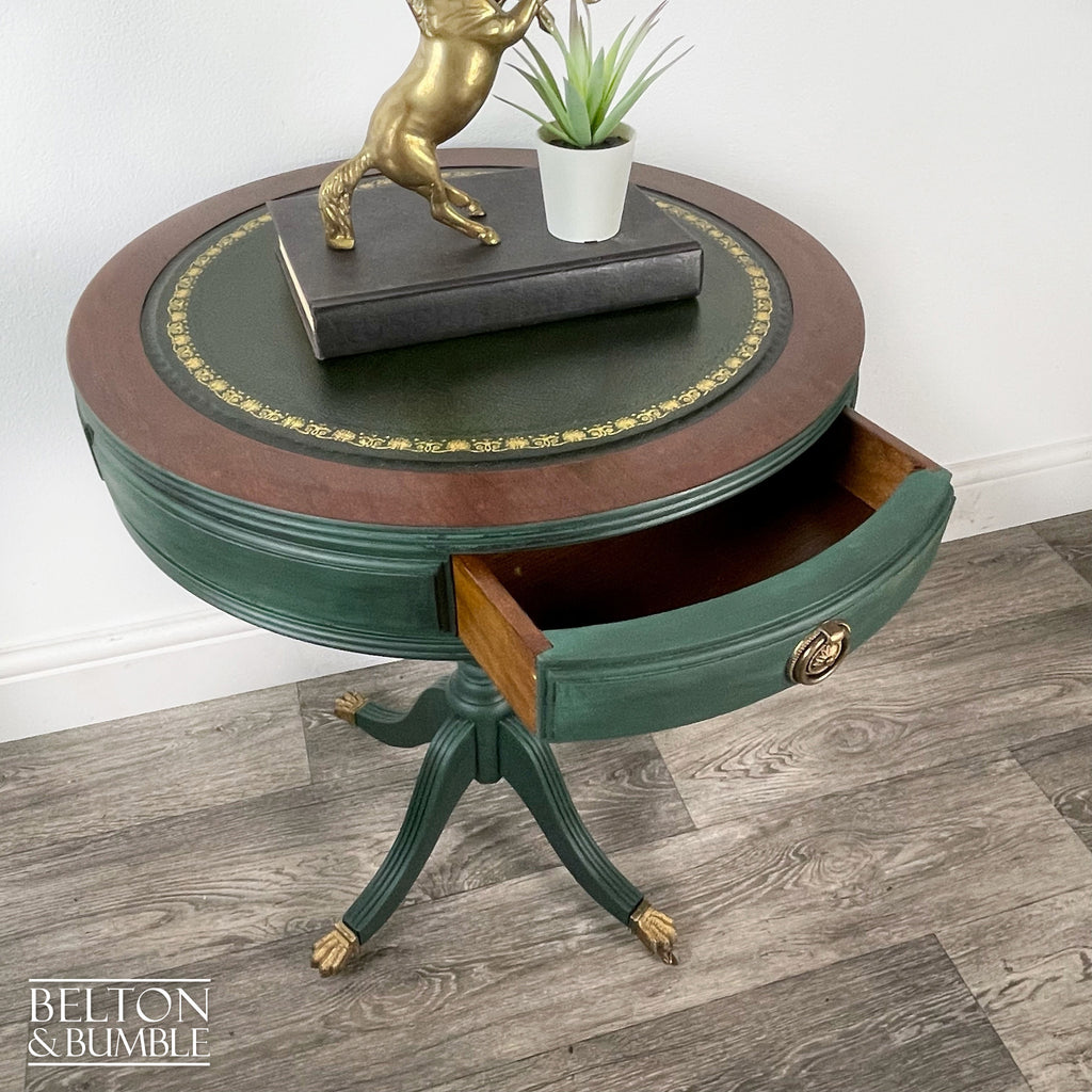 Drum Table in Green and Black-Belton & Bumble