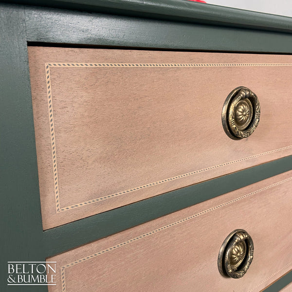 Four Drawer Mahogany Chest of Drawers in Green-Belton & Butler