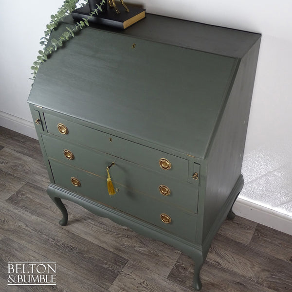 Queen Anne Writing Bureau in Green-Belton & Butler