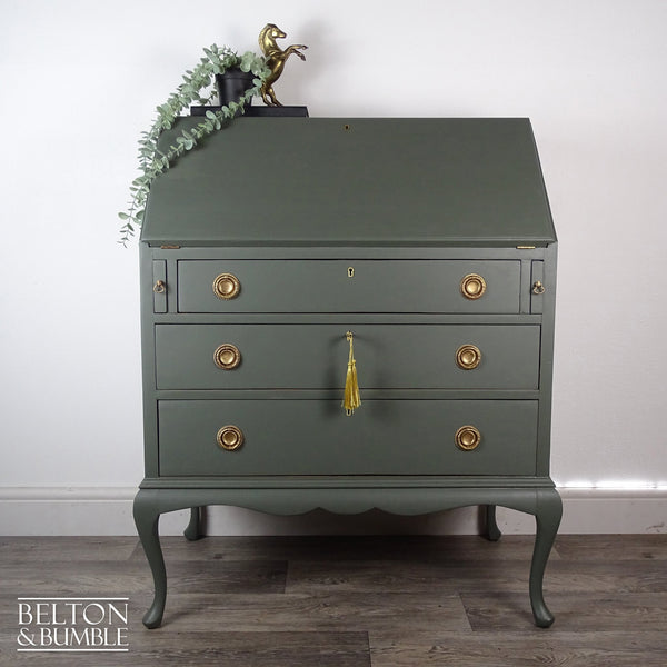 Queen Anne Writing Bureau in Green-Belton & Butler