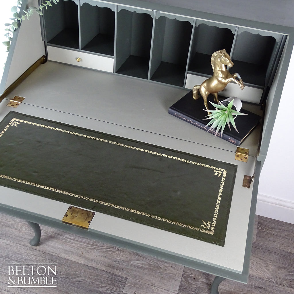 Queen Anne Writing Bureau in Green-Belton & Bumble