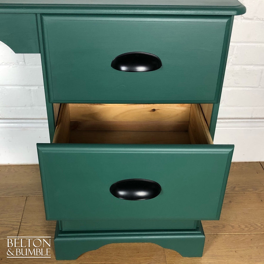 Green Double Pedestal Desk-Belton & Bumble