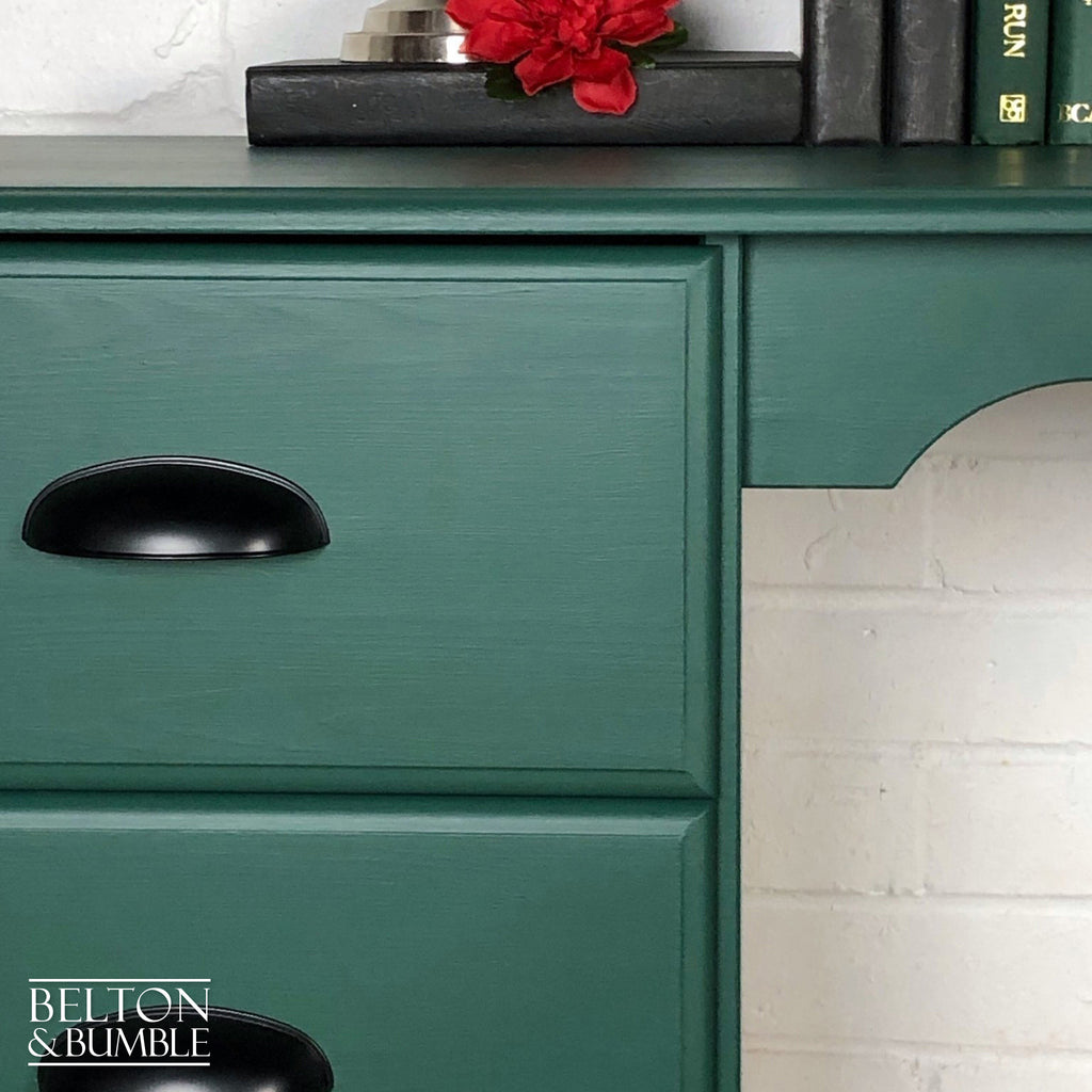 Green Double Pedestal Desk-Belton & Bumble