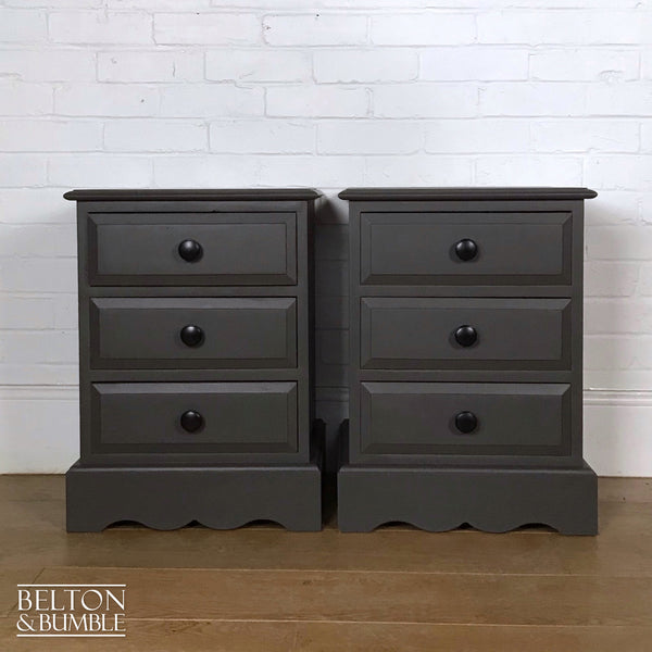 Dark Grey Bedside Drawers Set-Belton & Butler