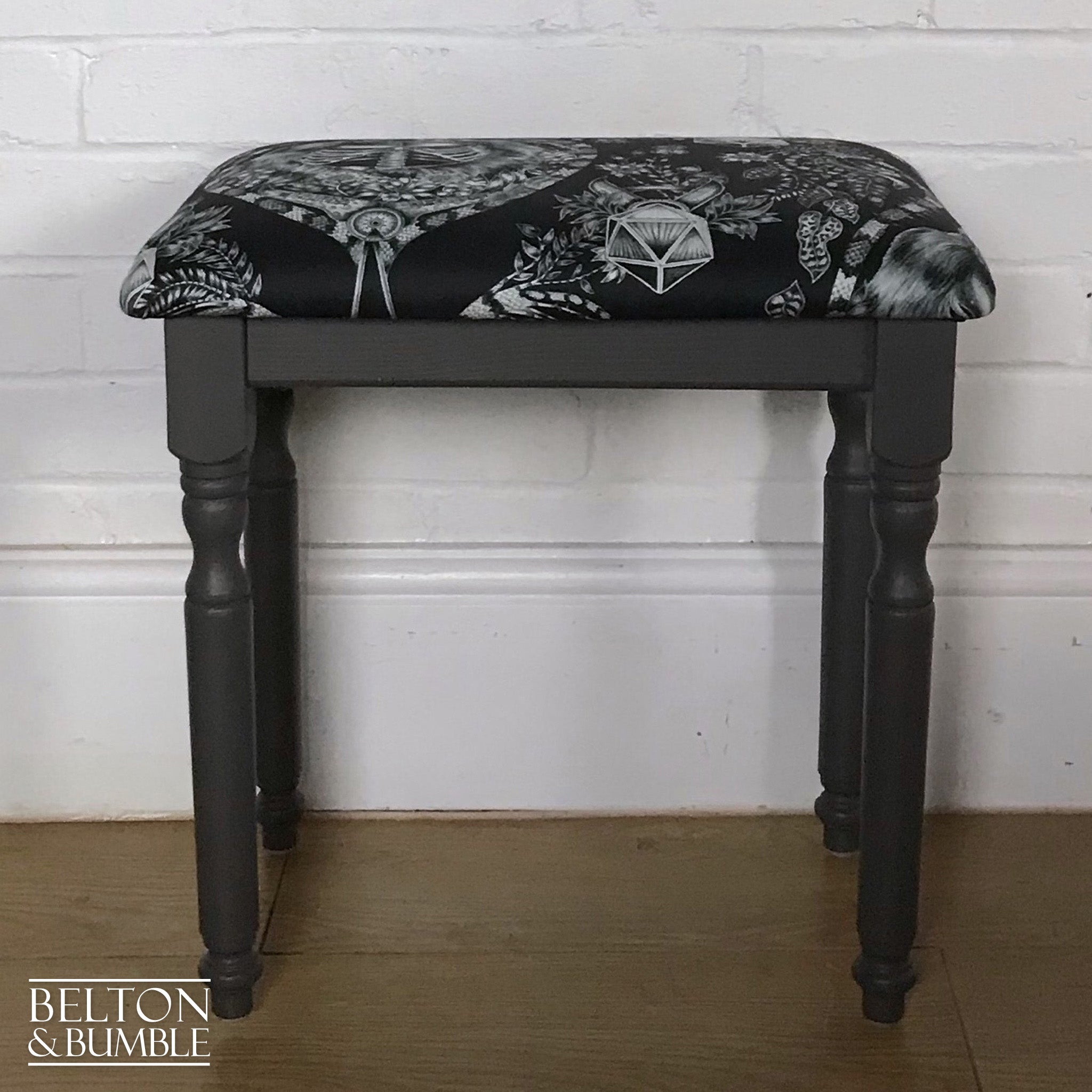 Dark Grey Dressing Table and Stool-Belton & Bumble