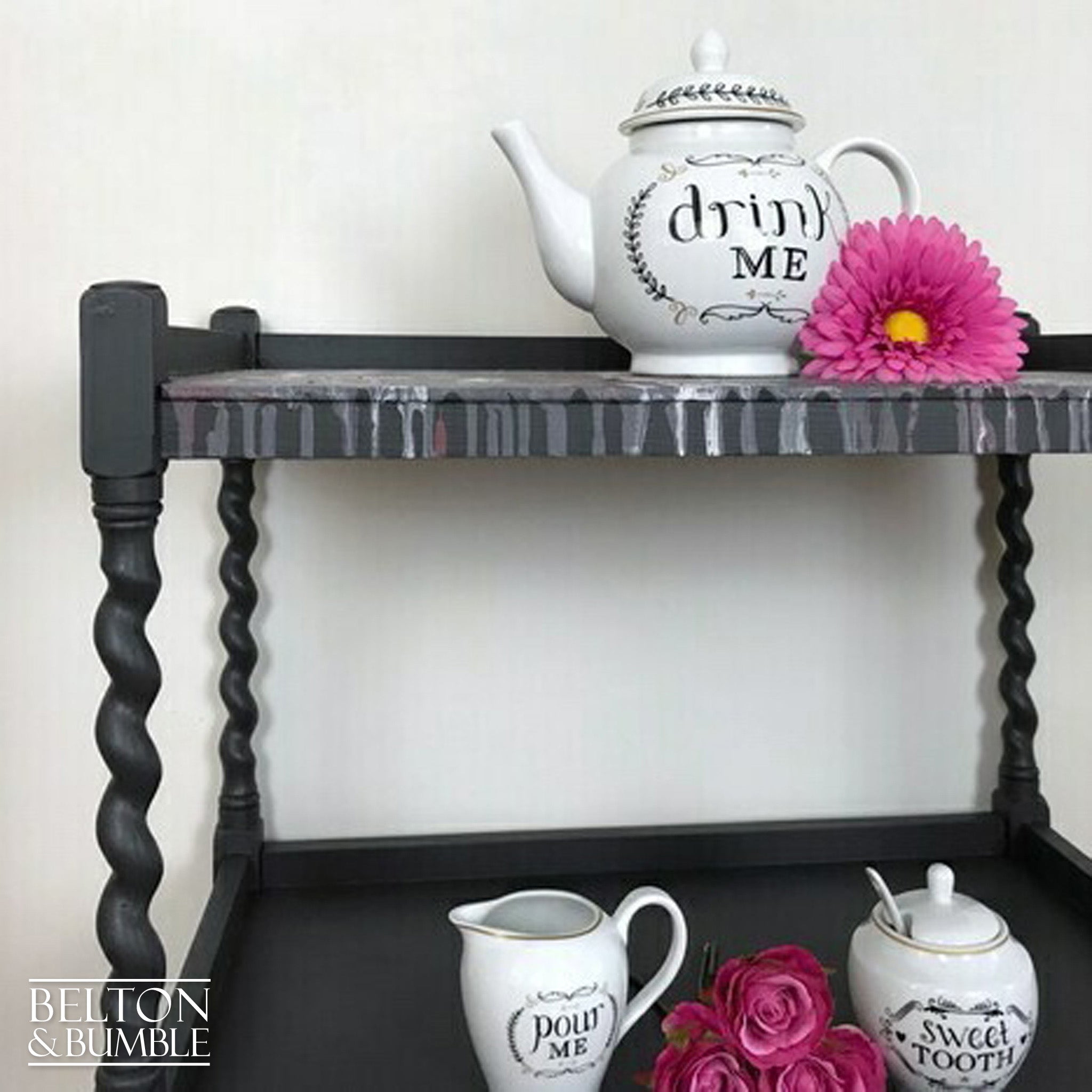 Dark Grey Hostess Tea Trolley-Belton & Bumble