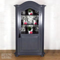 Grey Glass Fronted Wardrobe, Display Cupboard or Drinks Cabinet-Belton & Bumble