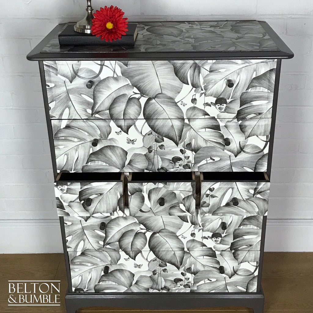 Vintage Stag Minstrel Tall Boy Chest Of Drawers-Belton & Bumble