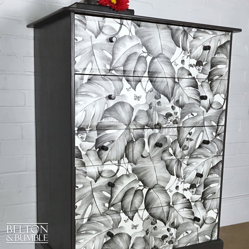 Vintage Stag Minstrel Tall Boy Chest Of Drawers-Belton & Bumble