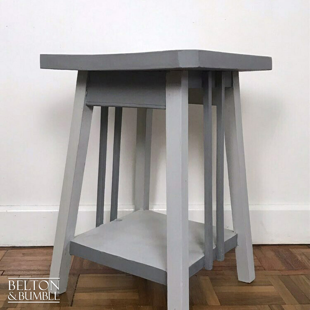 Grey Rustic Side Table-Belton & Bumble