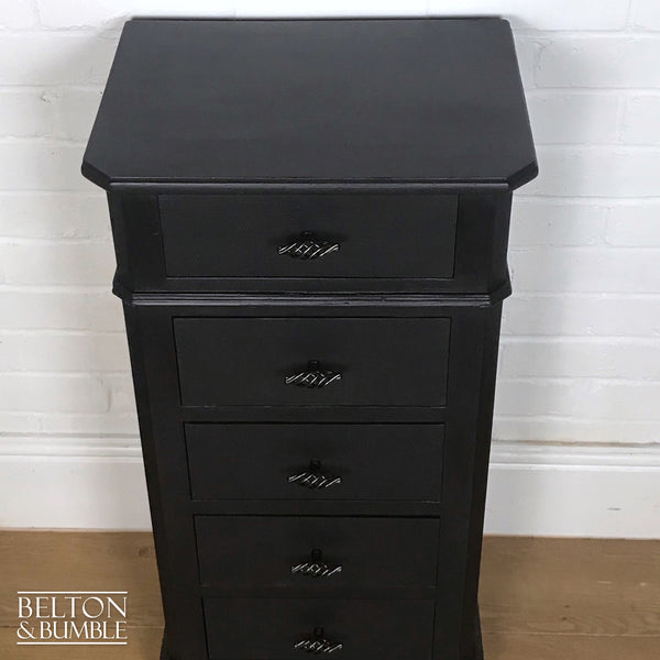 Dark Grey and Black Tall Chest of Drawers-Belton & Butler