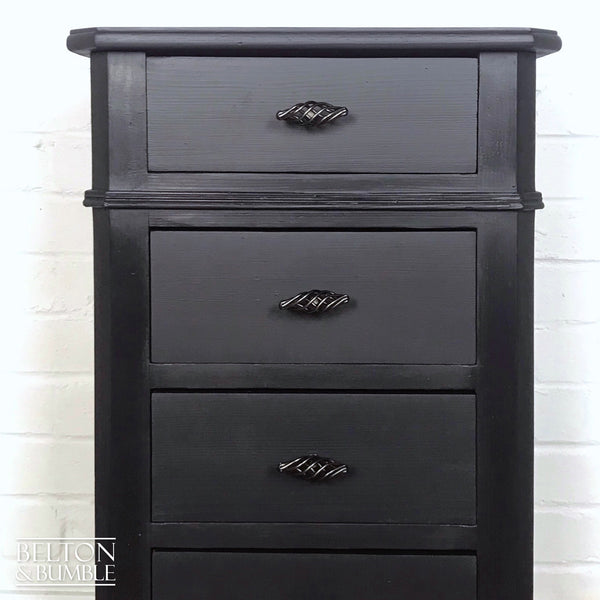 Dark Grey and Black Tall Chest of Drawers-Belton & Butler