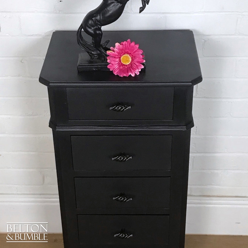 Dark Grey and Black Tall Chest of Drawers-Belton & Bumble