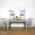 Solid Pine Light Grey Dining Table and Four Chair Set-Belton & Bumble