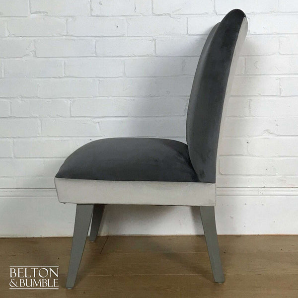 Grey Velvet Accent Chair-Belton & Butler