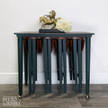 Hanging Nest of Tables in Dark Green and Teak-Belton & Bumble