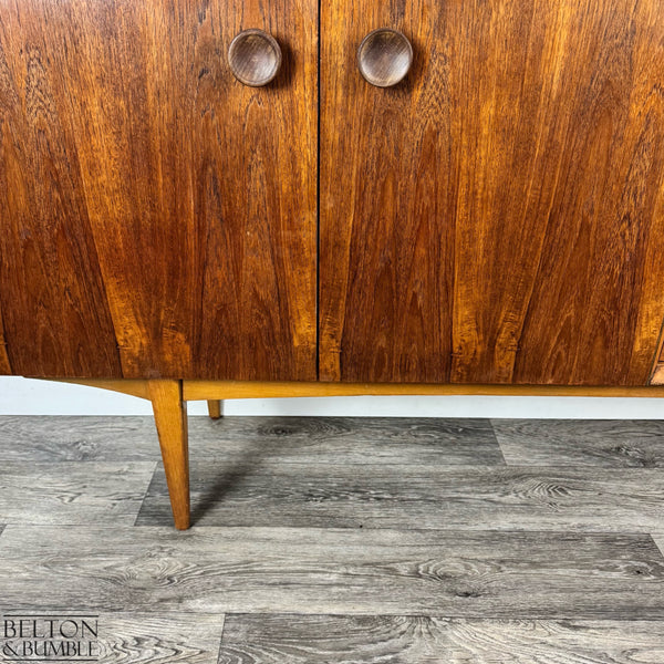Harris Lebus Vintage English Teak Sideboard - Close-up of teak finish and texture