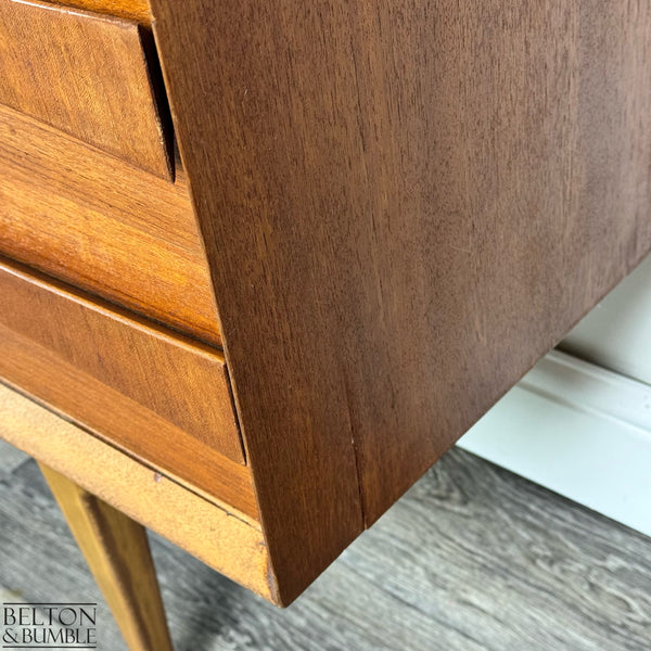 Harris Lebus Vintage English Teak Sideboard - Restored vintage piece with teak accents and shelving, storage