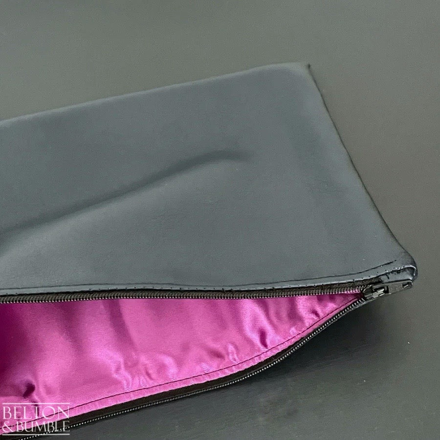 Handmade Make Up / Toiletries Bag in Navy Leatherette-Belton & Bumble